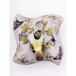 Шкатулка фиолетового цвета с рисунком бабочек и крышкой с фигуркой птицы на ветке Eden Garden варинант исполнения - 3 | Loft Concept в Ульяновске