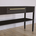 Дизайнерская Консоль с полкой и ящиком Primo Темный орех варинант исполнения - 3 | Loft Concept в Ульяновске