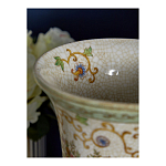 Ваза из фарфора на бронзовом основании Turquoise Blooming Garden варинант исполнения - 7 | Loft Concept в Ульяновске