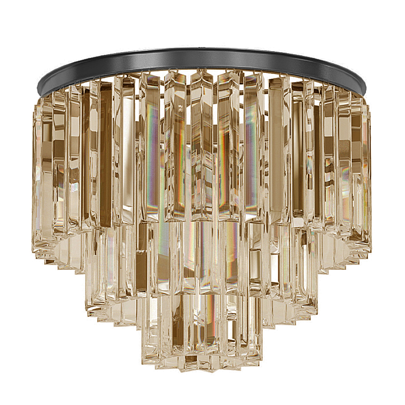 Люстра Odeon C3001–D50/3 Черный Прозрачное Стекло Дымчатый (Smoke) Янтарь (Amber) в Ульяновске | Loft Concept 