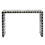 Консоль Дизайнерская Kenya Console ZEBRA Bone Inlay black варинант исполнения - 1 | Loft Concept в Ульяновске