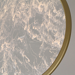 Светодиодный подвесной светильник круглой формы с металлической рамой золотого цвета Marble Glow 47 варинант исполнения - 4 | Loft Concept в Ульяновске