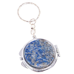 Зеркало брелок карманное двухстороннее из натурального камня Лазурит Stone Mirrors варинант исполнения - 5 | Loft Concept в Ульяновске