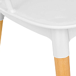 Пластиковый стул на ножках из массива бука Ferret Spiral White варинант исполнения - 5 | Loft Concept в Ульяновске