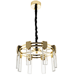 Люстра с прямоугольными хрустальными плафонами Glass Rectangles Gold Chandelier 46 варинант исполнения - 2 | Loft Concept в Ульяновске