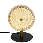 Настольная лампа с плафоном из рельефного стекла Peony Glass Bronze  варинант исполнения - 1 | Loft Concept в Ульяновске