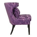 Полукресло с мягкой обивкой из жаккарда на 4-х ножках из массива березы Baroque Armchair violet варинант исполнения - 1 | Loft Concept в Ульяновске