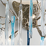 Бра с ветвистым каркасом из металла и подвесками из стекла Droplet Chandelier варинант исполнения - 3 | Loft Concept в Ульяновске