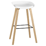 Барный стул на ножках из натурального дерева Boras White варинант исполнения - 1 | Loft Concept в Ульяновске