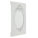 Зеркало белое овальное в прямоугольной деревянной раме с легкими потертостями White Provence варинант исполнения - 2 | Loft Concept в Ульяновске