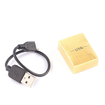 Зажигалка электронная с накладкой из натурального камня Содалит и с USB проводом для зарядки Stone Lighters варинант исполнения - 4 | Loft Concept в Ульяновске