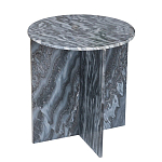 Столик кофейный с столешницей из черного мрамора Compact Black Marble Table варинант исполнения - 2 | Loft Concept в Ульяновске