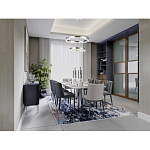 Люстра с двумя кольцами цвета хром и прозрачными хрустальными шарами по периметру Sacramento Transparent Balls Chandelier варинант исполнения - 11 | Loft Concept в Ульяновске