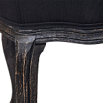 Кресло низкое в стиле прованс Черный Лен Louis French Armchair  варинант исполнения - 4 | Loft Concept в Ульяновске