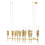 Люстра подвесная прямоугольная с 10-ю цилиндрическими плафонами LIAISON варинант исполнения - 1 | Loft Concept в Ульяновске