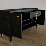 Комод-буфет Elsa Dreams Black с открытыми полками   варинант исполнения - 5 | Loft Concept в Ульяновске