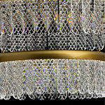 Люстра двухъярусная с золотого цвета и прозрачными подвесками Pettico варинант исполнения - 6 | Loft Concept в Ульяновске