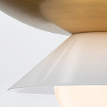 Подвесной светильник латунного цвета с конусовидным белым плафоном Quintiesse варинант исполнения - 10 | Loft Concept в Ульяновске