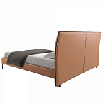 Кровать двуспальная коричневая из экокожи Modern Look варинант исполнения - 4 | Loft Concept в Ульяновске