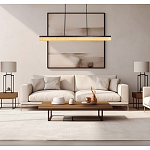 Подвесной светильник линейный из натурального камня Perfection of Geometry варинант исполнения - 8 | Loft Concept в Ульяновске