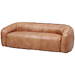 Трехместный диван с кожаной обивкой коричневый Coste Leather Sofa варинант исполнения - 2 | Loft Concept в Ульяновске