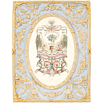 Декоративный постер в раме с рельефным растительным узором арабески New Collection of Arabesques Poster варинант исполнения - 1 | Loft Concept в Ульяновске