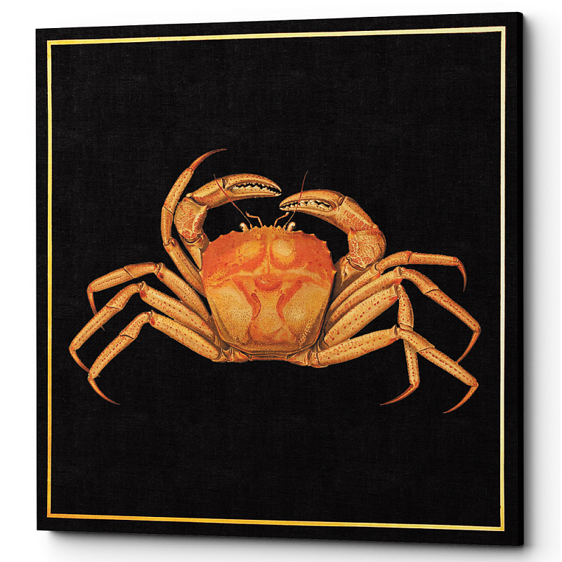 Постер Running Crab Poster Черный Оранжевый в Ульяновске | Loft Concept 