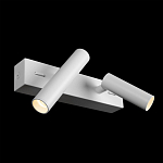 Бра с двумя цилиндрическими повортными спотами белого цвета Trumpet tube варинант исполнения - 3 | Loft Concept в Ульяновске