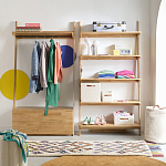 Корзина для белья из ткани букле Boucle Organizers Round варинант исполнения - 3 | Loft Concept в Ульяновске