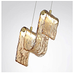 Подвесной светильник волнистой формы из фактурного стекла Wave варинант исполнения - 5 | Loft Concept в Ульяновске