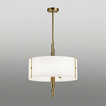 Люстра на штанге с белым круглым плафоном на бронзовом основании с вертикальным декором из металлических трубок Sohne варинант исполнения - 2 | Loft Concept в Ульяновске