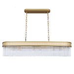 Люстра подвесная овальная со стеклянными трубками Длина 100 см Nembus варинант исполнения - 1 | Loft Concept в Ульяновске