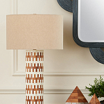 Настольная лампа с узором вдоль колоннообразного основания Brick Surface варинант исполнения - 4 | Loft Concept в Ульяновске