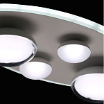 Потолочный светильник овальной формы белого цвета с 4-мя лампами Lunar Pebbles варинант исполнения - 9 | Loft Concept в Ульяновске