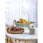 Блюдо прямоугольное из голубого фарфора с ручками и рисунком птиц и цветов Blue Garden варинант исполнения - 5 | Loft Concept в Ульяновске