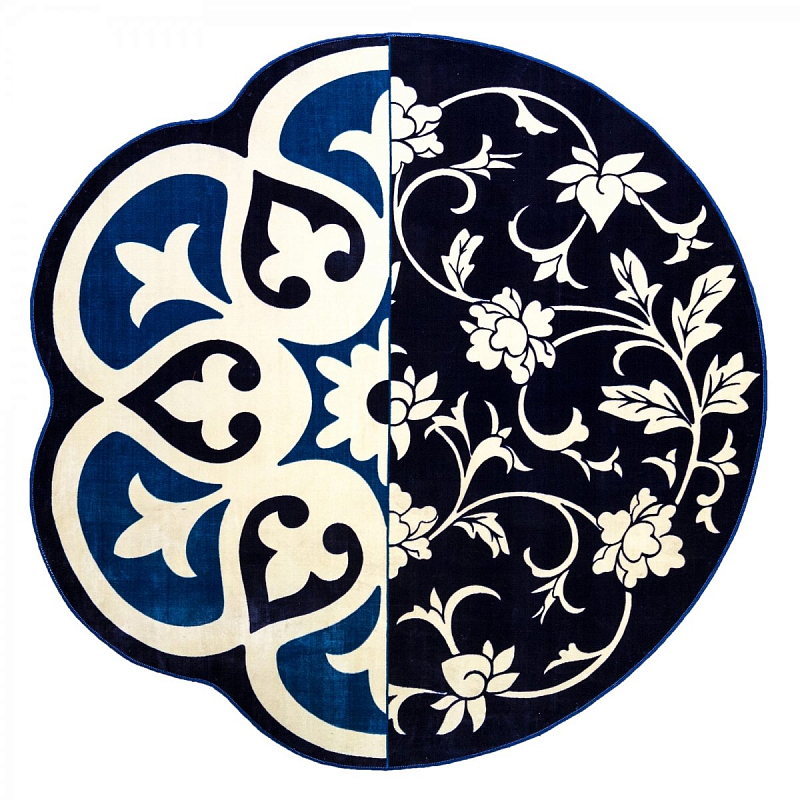 Ковер Seletti Hybrid Andria Синий Белый в Ульяновске | Loft Concept 