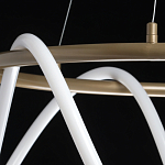 Люстра подвесная круглая золотого цвета с белыми изогнутыми световыми линиями Luke Lampco Tracer Lamp варинант исполнения - 10 | Loft Concept в Ульяновске