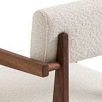 Кресло обеденное Alcove White Boucle из массива ореха варинант исполнения - 6 | Loft Concept в Ульяновске