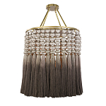 Люстра плетеная с кисточками на золотистом каркасе Boho Tassel Chandelier варинант исполнения - 2 | Loft Concept в Ульяновске