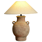 Настольная лампа керамическая с ручками и тканевым абажуром Eastern Tale варинант исполнения - 2 | Loft Concept в Ульяновске