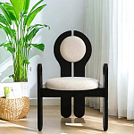 Стул черный из дерева с круглой спинкой Chair in Neoclassical Style варинант исполнения - 2 | Loft Concept в Ульяновске