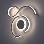 Бра белого цвета с изогнутыми световыми линиями и круглым основанием Luke Lampco Tracer Lamp варинант исполнения - 2 | Loft Concept в Ульяновске