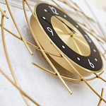 Часы настенные из металла с чёрным циферблатом Current Time варинант исполнения - 3 | Loft Concept в Ульяновске