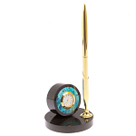 Часы настольные с ручкой из натурального камня Stone Clock варинант исполнения - 2 | Loft Concept в Ульяновске