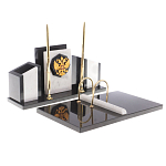 Настольный письменный набор из мрамора и змеевика с гербом России Marble Accessory варинант исполнения - 2 | Loft Concept в Ульяновске
