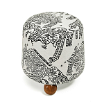 Пуф Wakonda с Круглыми ножками Черно-Белый орнамент варинант исполнения - 2 | Loft Concept в Ульяновске