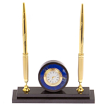 Часы настольные с двумя ручками из натурального камня Stone Clock варинант исполнения - 4 | Loft Concept в Ульяновске