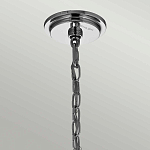 Люстра круглая цвета хром с вертикальными стеклянными трубками и круглыми подвесками Kichler варинант исполнения - 3 | Loft Concept в Ульяновске