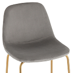 Барный стул на золотистых ножках VENDRAMIN Grey варинант исполнения - 6 | Loft Concept в Ульяновске