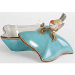 Фарфоровая шкатулка с птицей Eden Garden Blue варинант исполнения - 5 | Loft Concept в Ульяновске